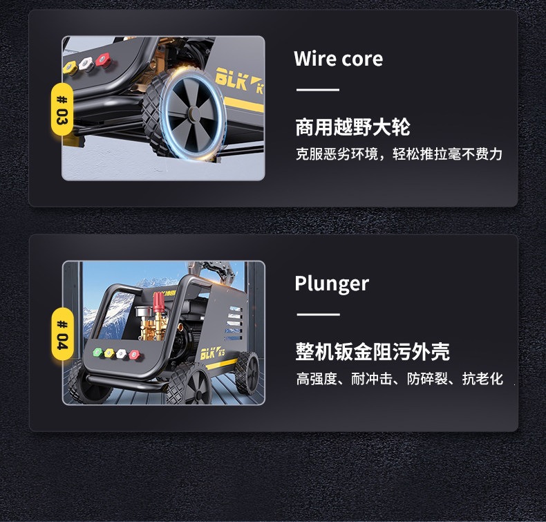 Car Washing Machine 220V Household High-Power Industrial Booster Cleaning Device Commercial Super Strong Pressure Pump High-Pressure Water Gun Gadget