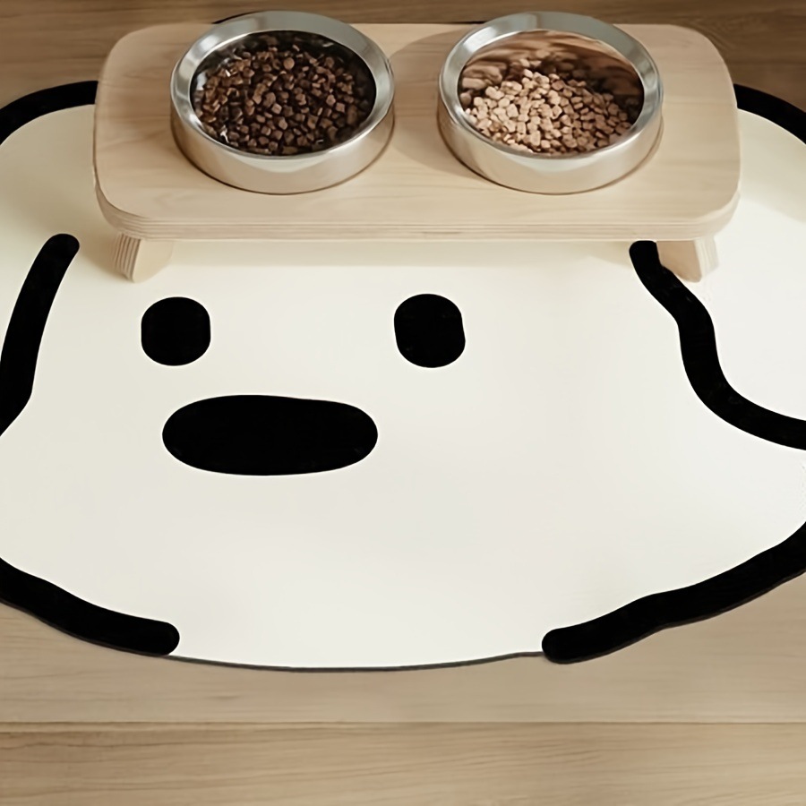Placemat met cartoon puppyprint, absorberend en antislip, eetmat voor katten en honden, wasbaar, vuilafstotend, gemakkelijk schoon te maken._voghion.com