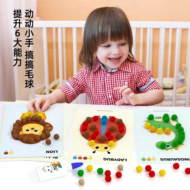 Наклейки-паста для волос для детей от 3 до 6 лет, сделай сам, креативный материал ручной работы, пакет для детского сада