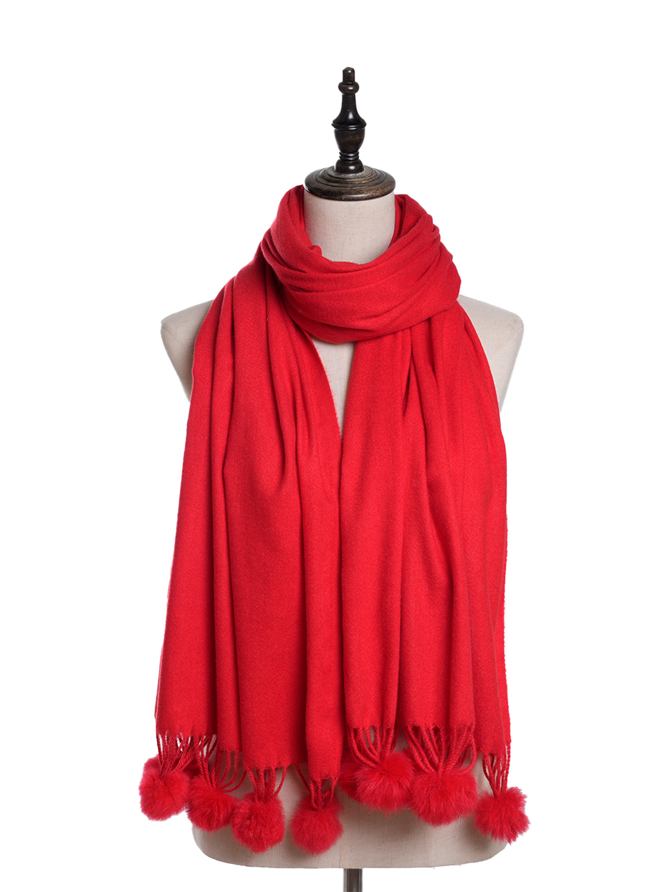 400g Weight Women's Casual Simple Style Solid Color Imitation Cashmere Scarf