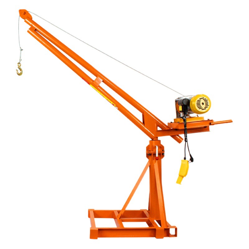 Grúa hogar pequeño elevador de elevación 1 tonelada hogar 220V grúa de techo máquina de grano sitio de construcción grúa pequeña