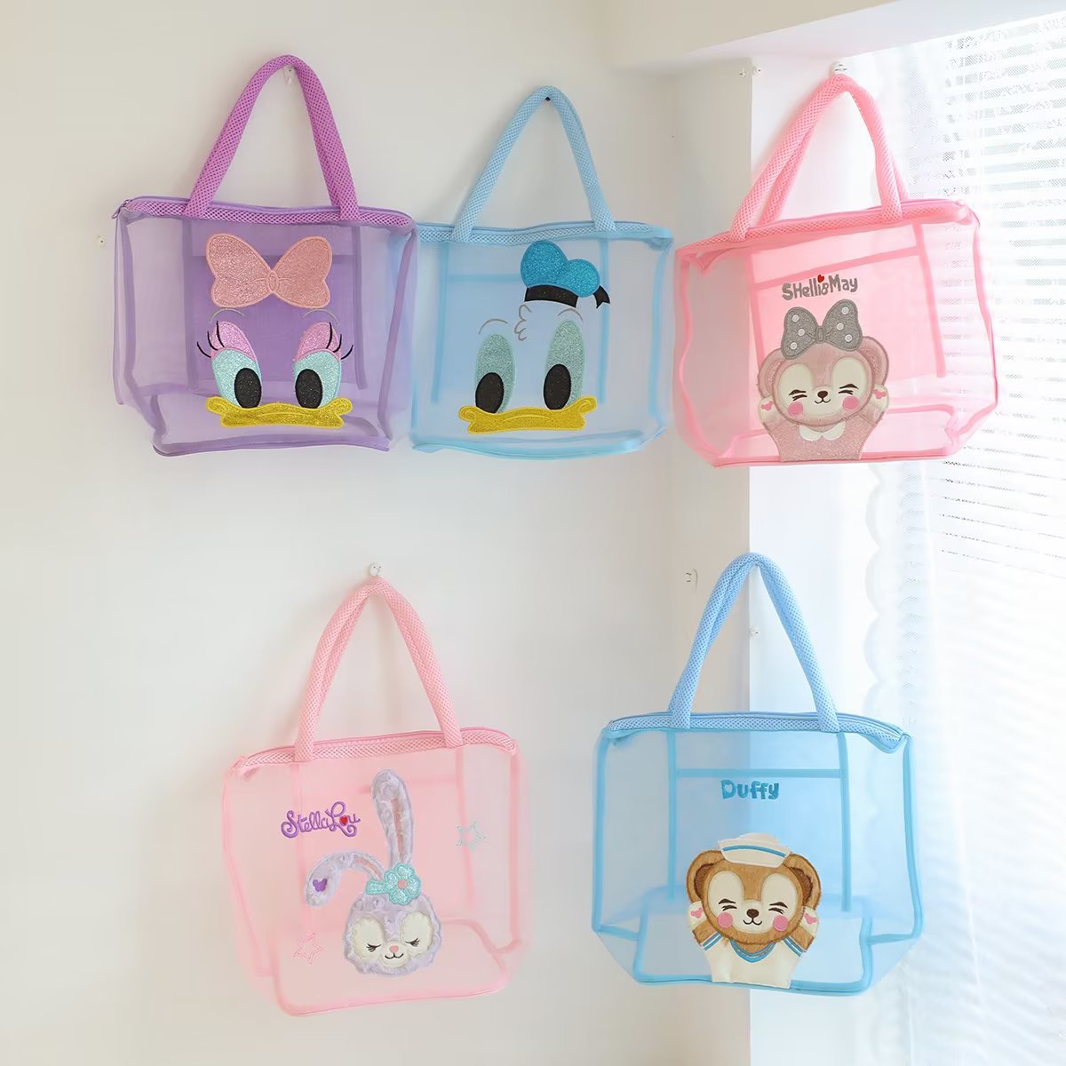 Beach cartoon capacious summer study bag for swimming one shoulder