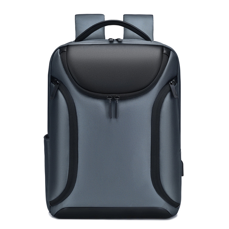 Casual reisrugzak met USB-aansluiting, geschikt voor een 16-inch laptop, bedrukt met logo._voghion.com