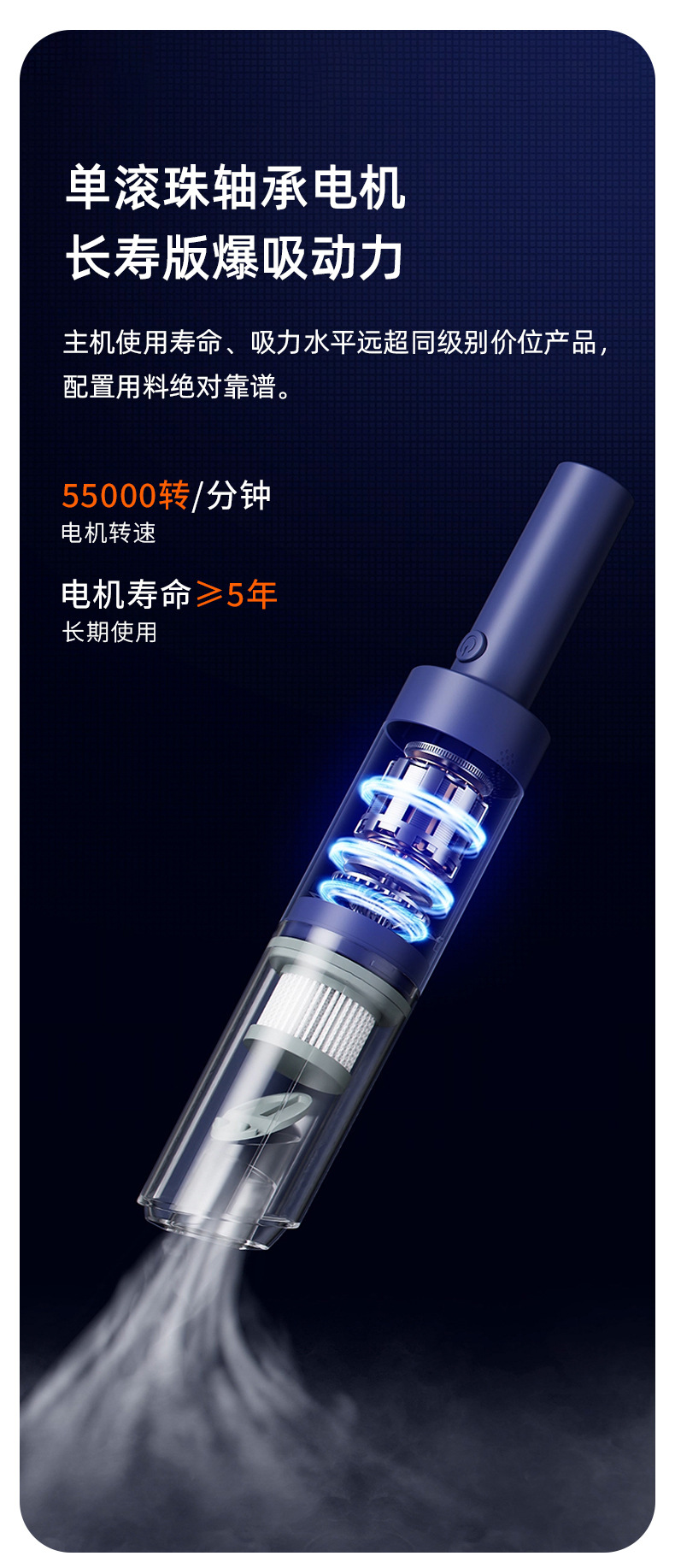 [Customized] Cross-Border Car Vacuum Cleaner, Wireless Handheld Portable Small Car Vacuum Cleaner with Super Powerful Suction Power