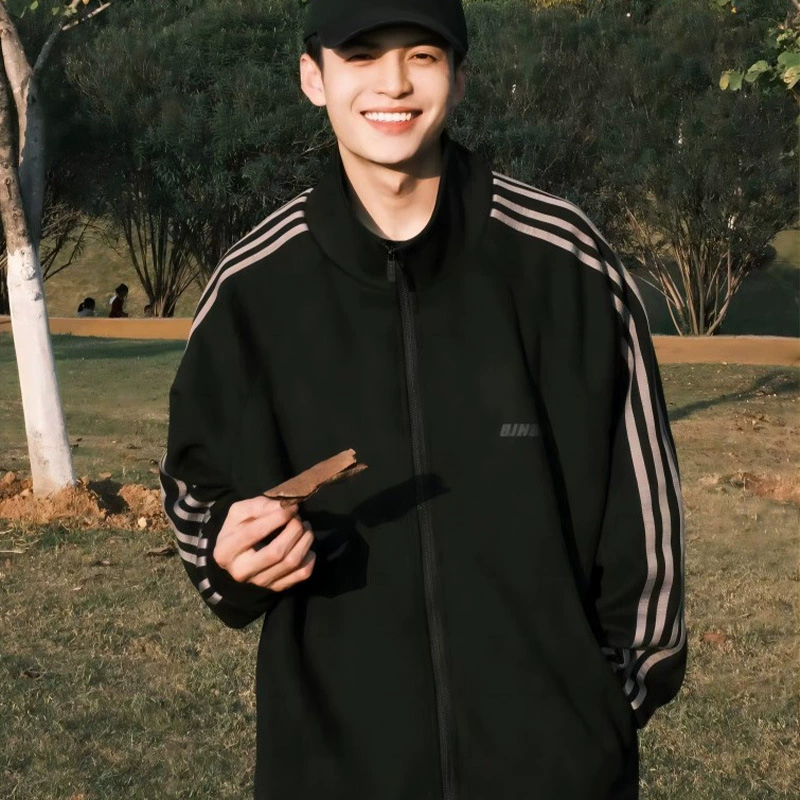 Толстовая куртка для мужчин осенняя высокая улица пара спортивная бейсбольная куртка с замшевой осенью и зимой кардиган