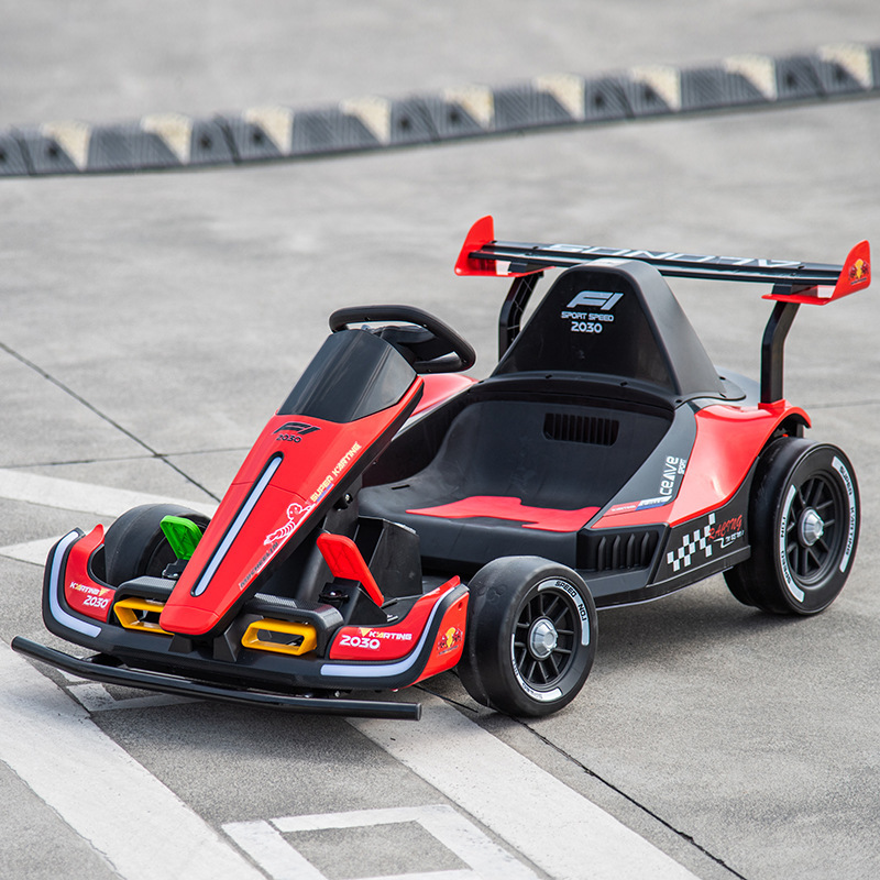 Niños eléctrico Kart drift coche control remoto pista coche eléctrico ATV diez años de edad, niño práctico coche eléctrico
