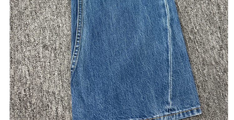 Högmidjade flare jeans för kvinnor blå med graffiti tryck_voghion.com