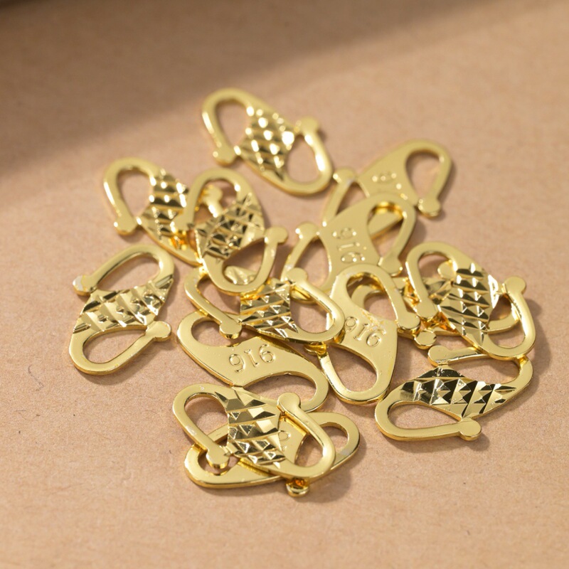 Necklace buckle bracelet buckle large S buckle engraved 916 car flower connection buckle jewelry accessories DIY handmade wholesale