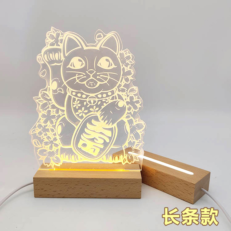 Isn風網赤小酒瓶伝言板充電小夜灯発光台座彫刻diyアルファベット灯led置物