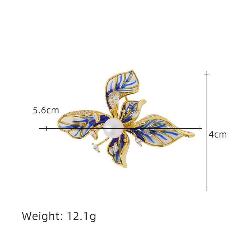 Jingtai nuevo broche de flores chinas de alta calidad esmalte esmalte broche de alto nivel sensación de pecho accesorios abrigo
