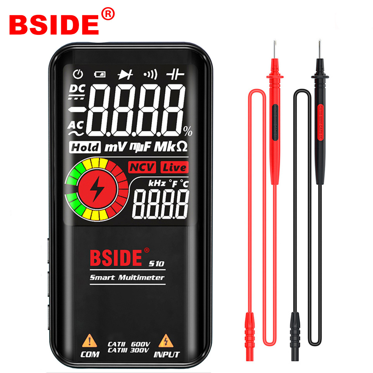 S10 彩屏大屏数字万用表全自动真有效值高精度数显表BSIDE