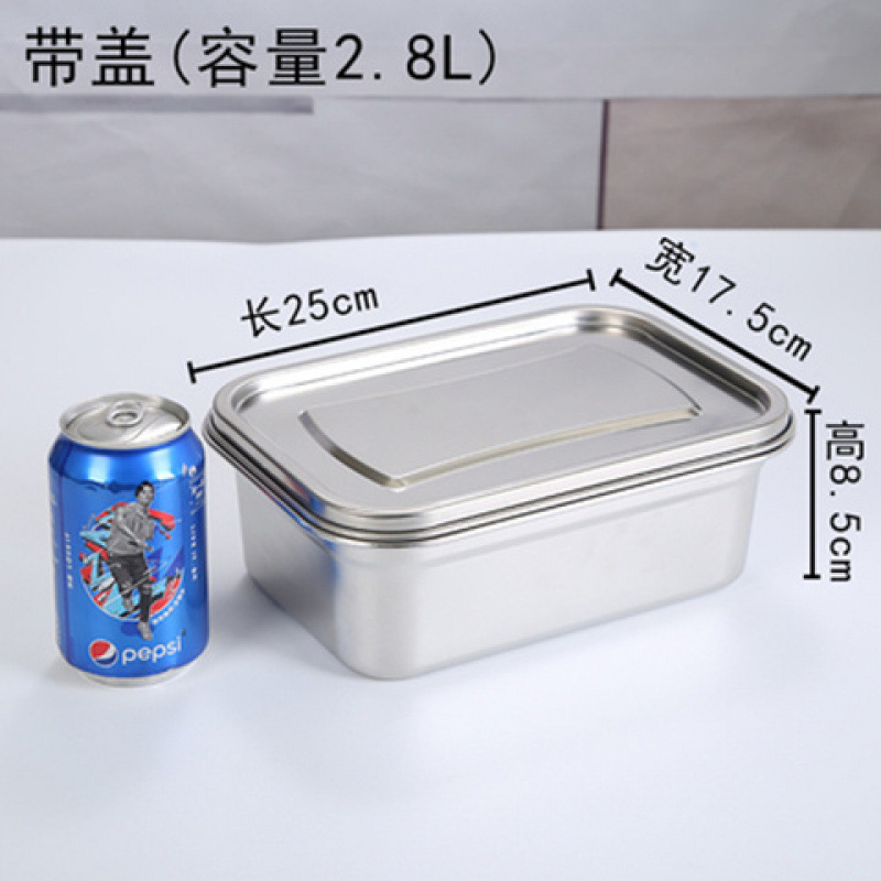 業務用 316 クリスパー ステンレス鋼密封 304 大容量長方形キッチン食品ボックス蓋付き保存米|undefined