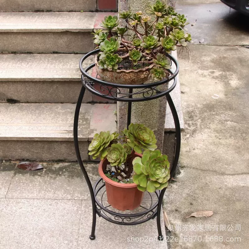 跨境 奔驰花架客厅落地式多层绿萝植物摆放花盆架家用阳台置物架