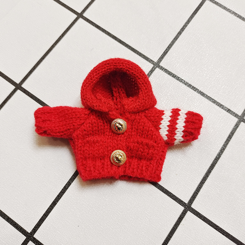 Venta caliente perro cabeza 14cm muñeco de peluche suéter colección de accesorios de ropa rabu ropa spot al por mayor