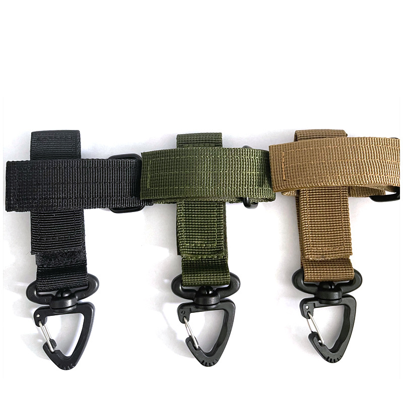 outdoors tactics nylon key Triangle Button multi-function glove Climbing rope Storage Hanging ring Army fans Key buckle
