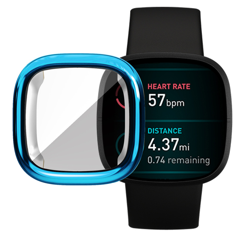 Fitbit Versa3 Protective Case Electroplated Tpu All-Inclusive Case Suitable for Versa3 Smart Watch Protective Case Fitbit Versa3 Protective Case Electroplated Tpu All-Inclusive Case Suitable for Versa3 Smart Watch Protective Case