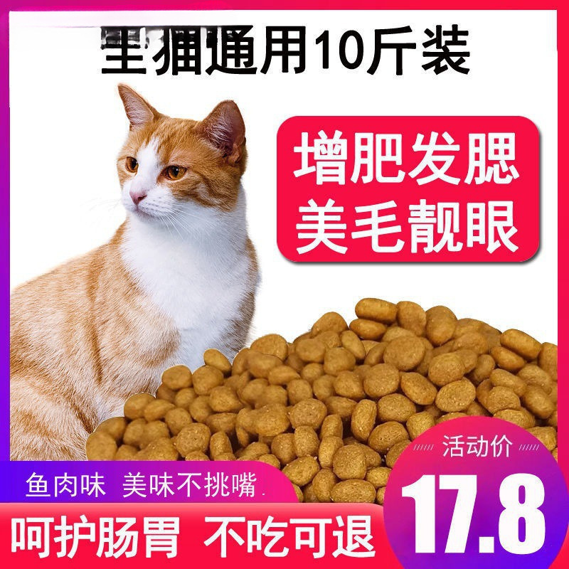 Cat Stray Cat Universal Food Soil Cat Food Manufacturer Fish Flavor Wholesale Cat Staple Food Packed into Large Bags for Kittens