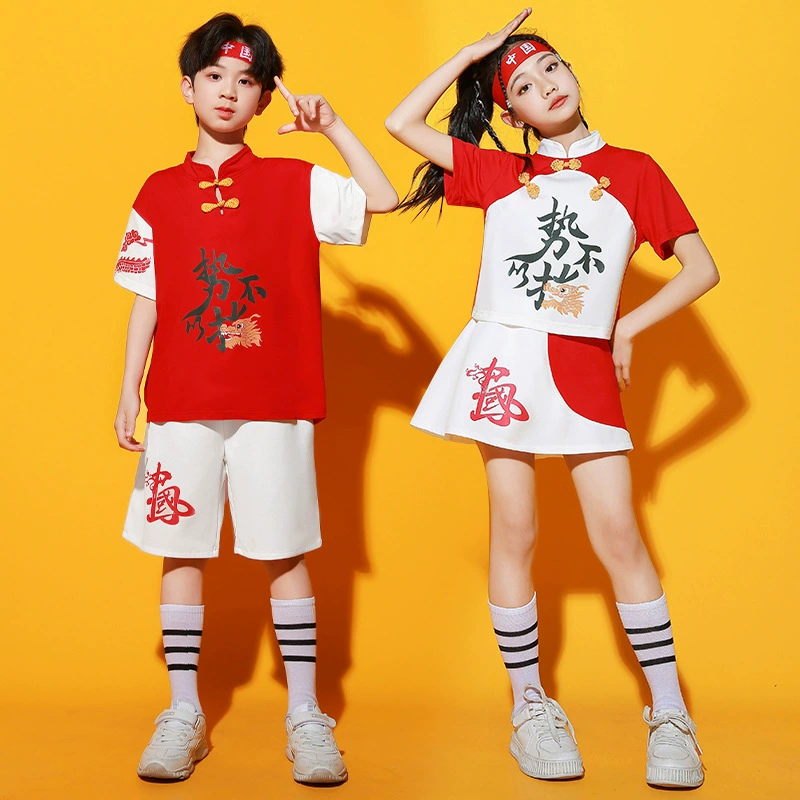 Непрерывные спортивные встречи учащихся начальной и средней школы, церемония открытия, костюмы для черлидинга, форма для детского сада, модная одежда в стиле хип-хоп