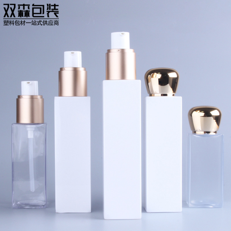 PET塑料避光定妆喷雾瓶30ML100ml180ml分装喷雾方形乳液化妆品瓶