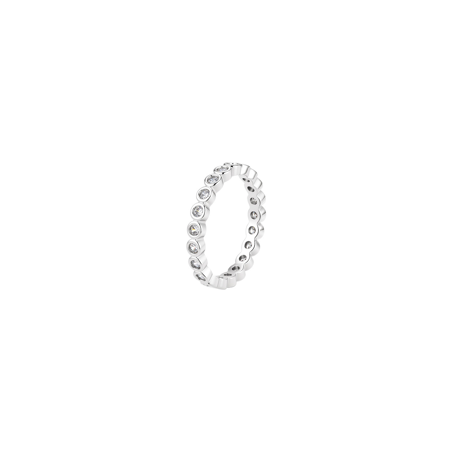 Anillo Circular Geométrico de Aleación, Galvanizado, para Mujer