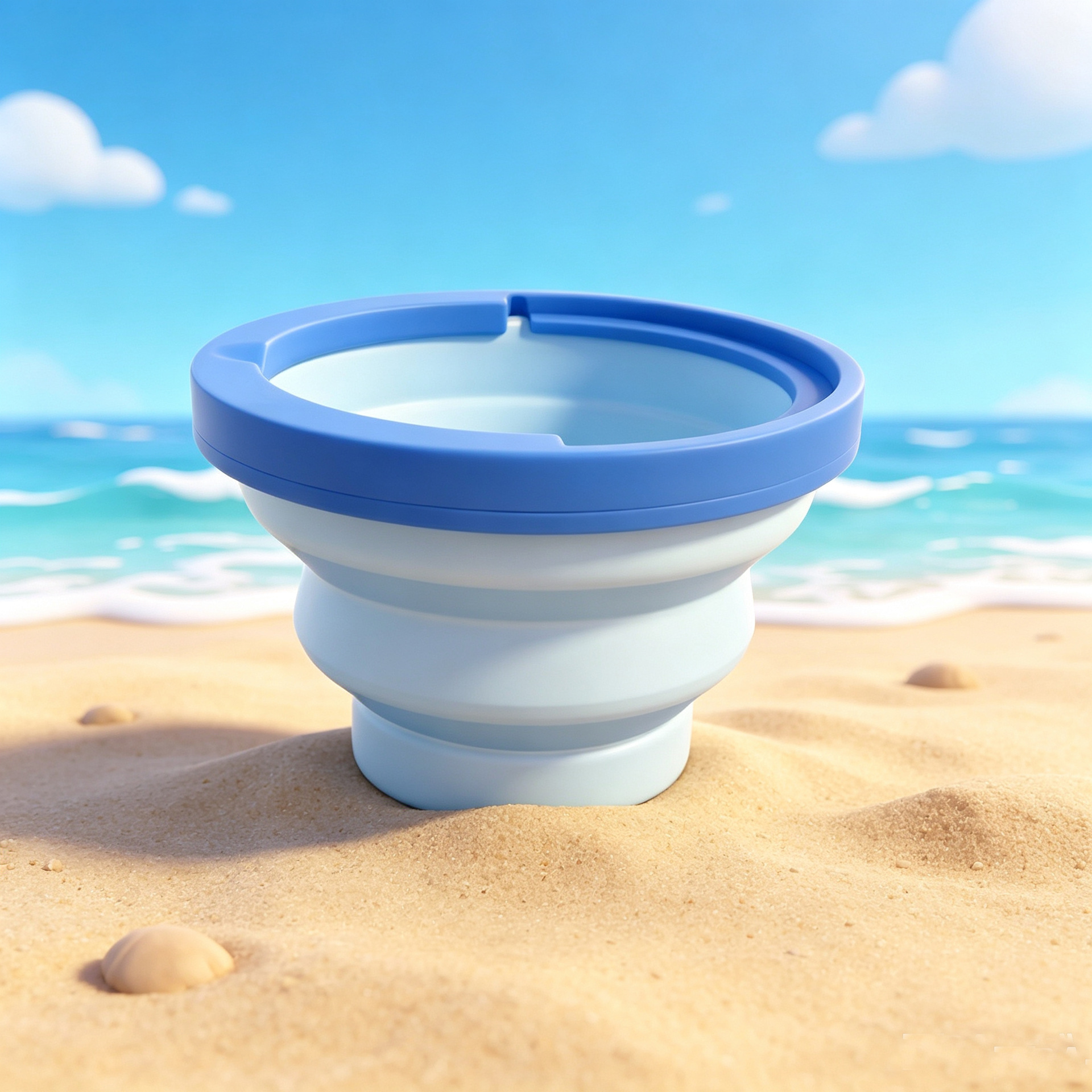 Beach folding bucket (bucket blue)
