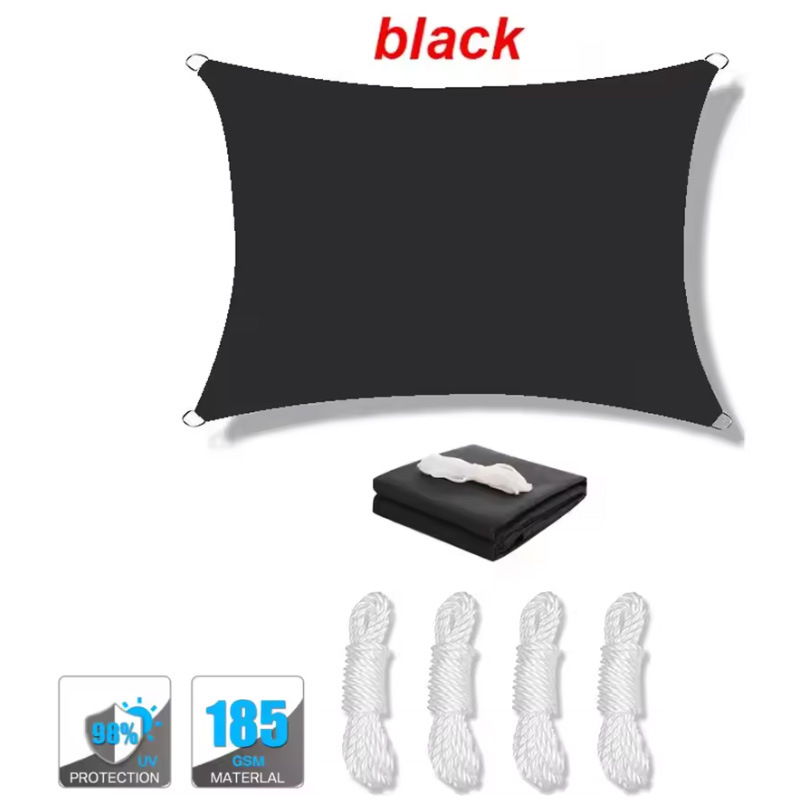Waterproof Sunshade Sailboat with Accessories, Wind Rope, Sunshade Cloth, Water-Repellent, Moisture-Proof, Outdoor Picnic Canopy, Camping
