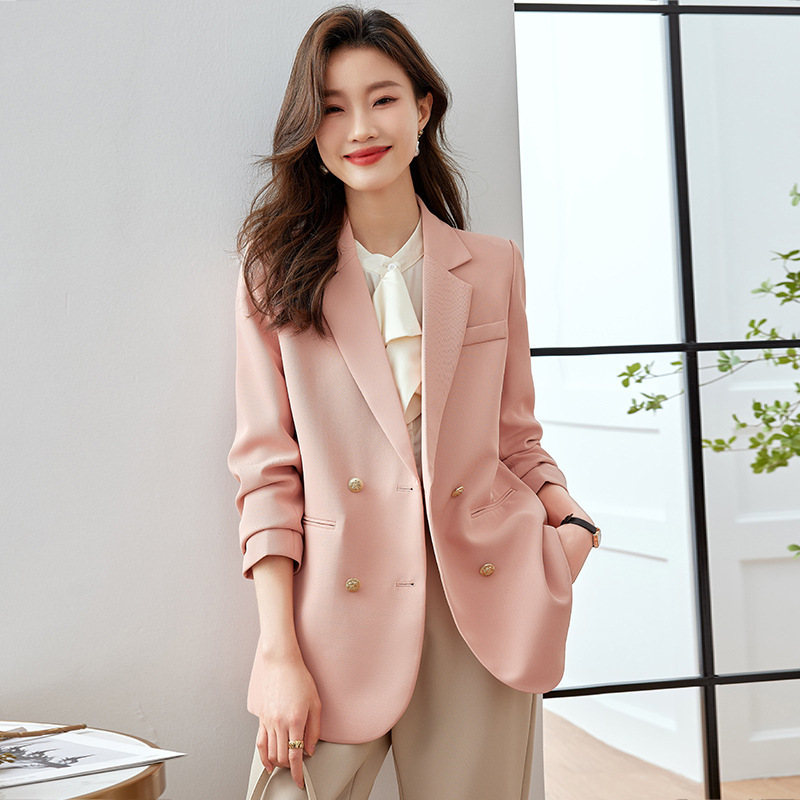 7572 Pink Small Suit Jacket Women's Spring and Autumn 2025 New Elegant Small Commuter Slim-fit Suit Top