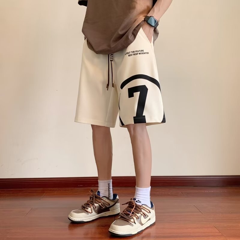 [Lightning Warehouse Hot Style] American Basketball Sports Shorts Men's Trendy Brand Loose Large Size Easiest for Match Five-Point Pants