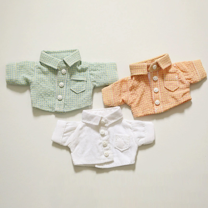 12cm Bear Doll Handmade Accessories Exquisite Plush Toy Doll Bear Shirt Plush Toy Replacement Clothing