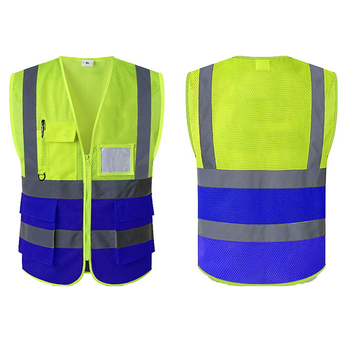 Construcción de construcción de tráfico chaleco de seguridad chaleco chaleco de trabajo chaleco de higiene ambiental chaqueta de ciclismo logotipo impresa