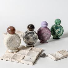 现代轻奢新款玻璃香水瓶80ml高颜值渐变色装瓶喷雾香水瓶盖装饰