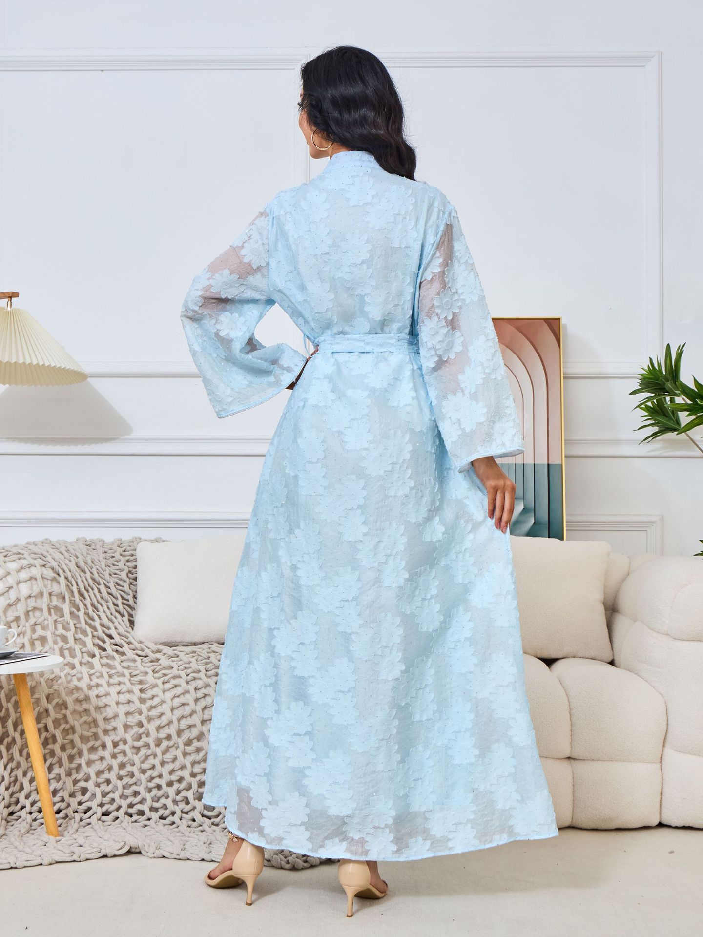 MT059 European And American Cross-border Women's Clothing, Foreign Trade Middle Eastern Apparel, Jacquard Elegant Abaya,_ecoleips.com