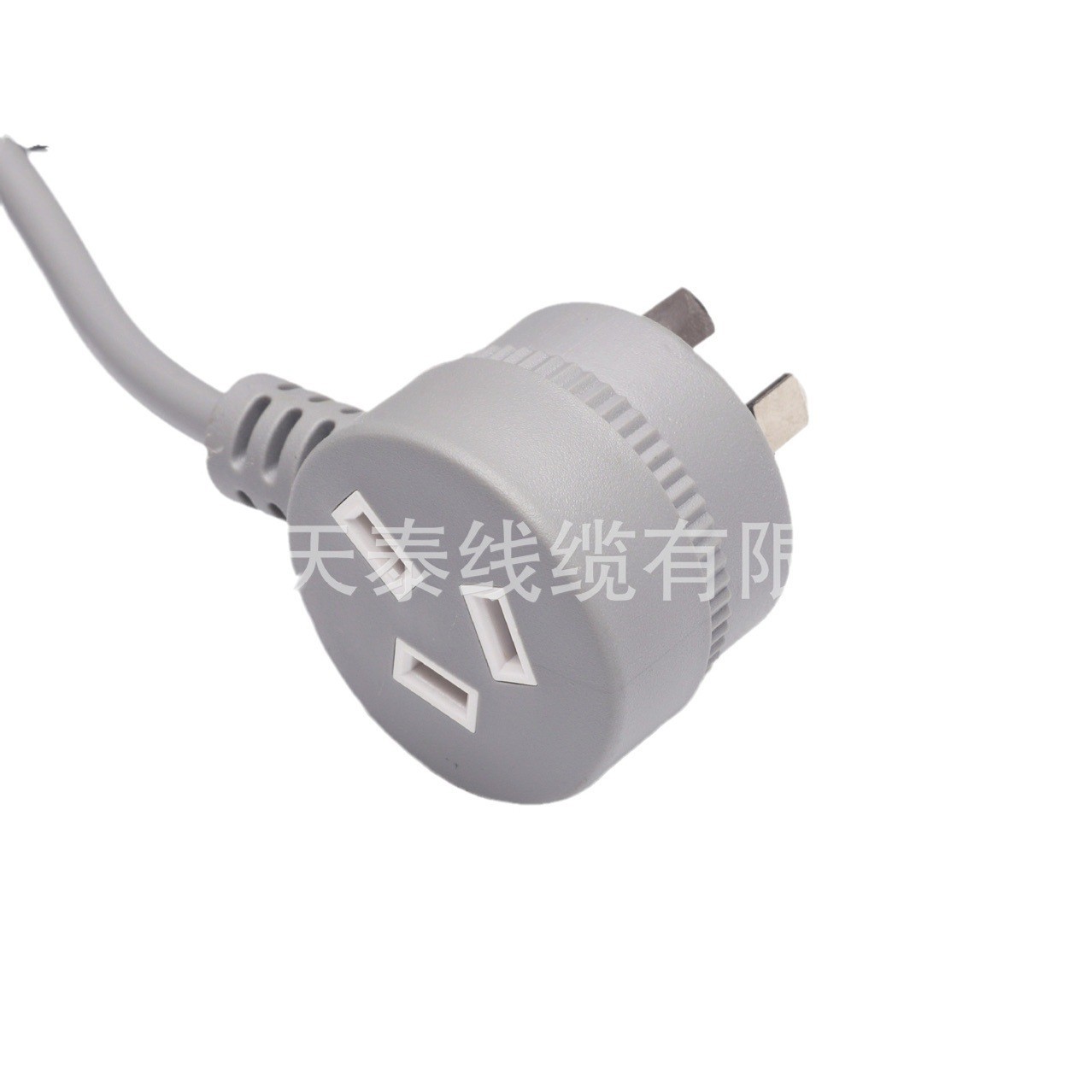 厂家供应三插三芯各类电源线插头 澳标认证对插SAA澳大利亚插头