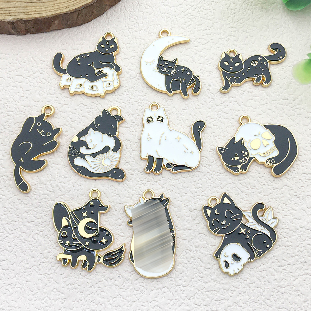 1 Piece 16.5*30mm 28*28mm 30*28mm Alloy Cat Skull Pendant display picture 3