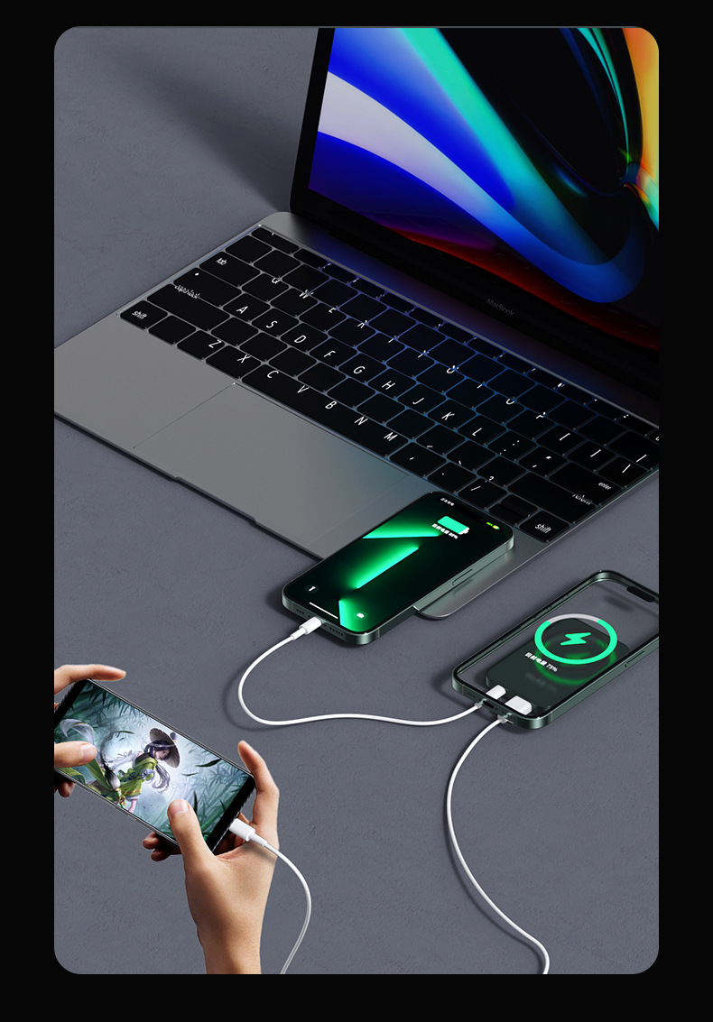 Grenzüberschreitende magnetische drahtlose Schnelllade-Powerbank Magsafe 10000mAh Superschnellladung mobile Stromversorgung mit Logo
