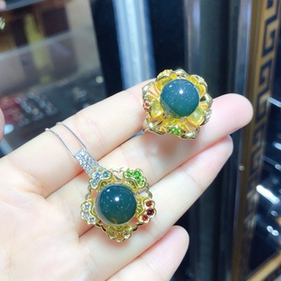 12mm13mm Mexico Lamper Seiko Inlay S925 Five Elements Transfer suit Jewelry Various Gem Micro Inlay