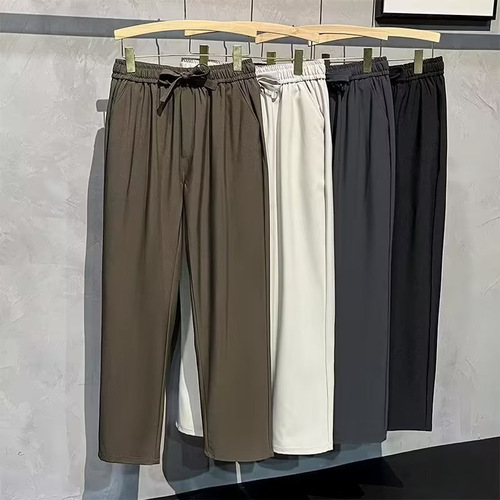 Straight western pants, men's pendulous feeling, spring and autumn ins, fashion brand, high street floor pants, loose all-matching, wide-leg casual pants