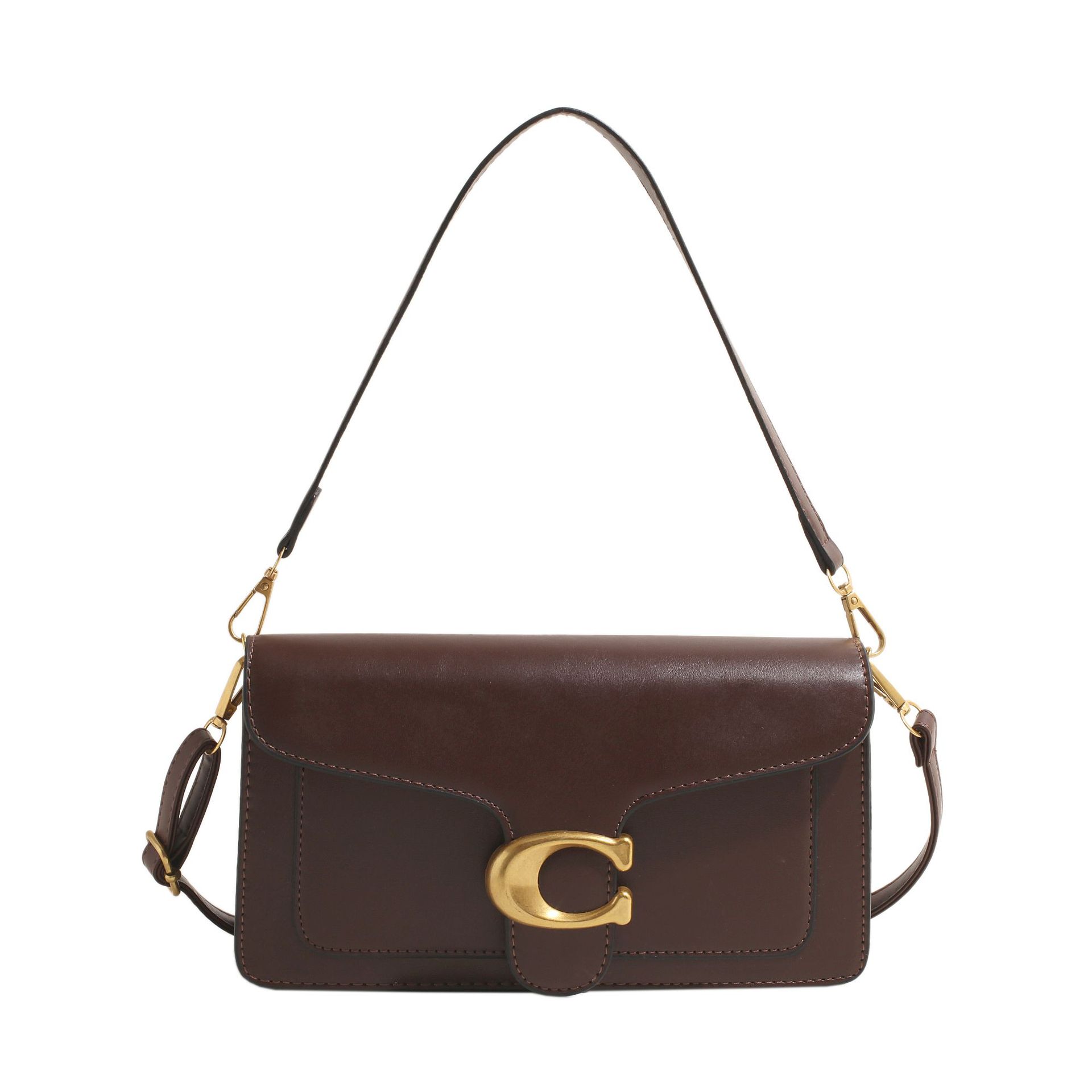 2024 nuevo bolso de nicho para mujer, textura de alta calidad, color sólido, diseño de hardware simple y versátil, bolso diagonal de un solo hombro image 9