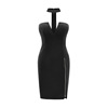 Nightclub women’s brassiere wrap buttock skirt women’s chest wrap open back split tight skirt nightclub sexy dress techn