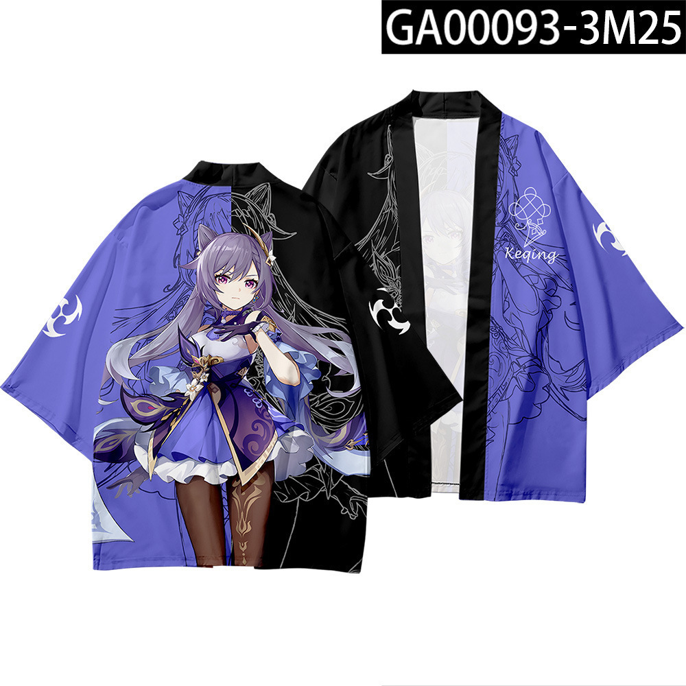 2024 verano anime cosplay dios original Genshin capa Riyue Keli cardigan kimono capa image 28