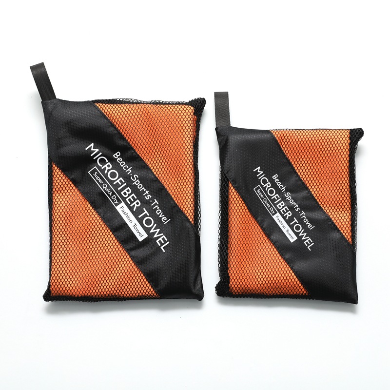Microfibra de absorción de agua de secado rápido de doble cara bolsa de malla de poliestireno toalla de baño de playa ligera toalla deportiva de sudor portátil secado rápido