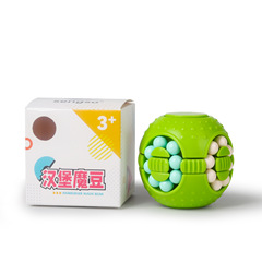 [Master Touch] Magnetic Magic Bean Burger – A Cross-Border Bestseller! Stress-Relief Double-Sided Rolling Ball Puzzle Toy for Kids