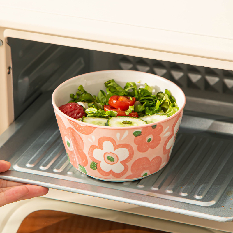 陶磁器の食器のかわいいご飯の碗の家庭用の高い顔の値の食事の碗の小さい碗の2025の新型の小さい清新な碗のスプーンのセット|undefined