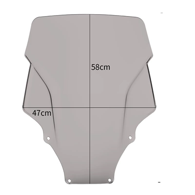 Suitable for 20-24 Honda Fosha Nss350 Heightened Windshield Modified Front Windshield Flat Shelf Rear Shelf (Motorcycle front windshield) - 20-24-honda-fosha-nss350-transparent-ash