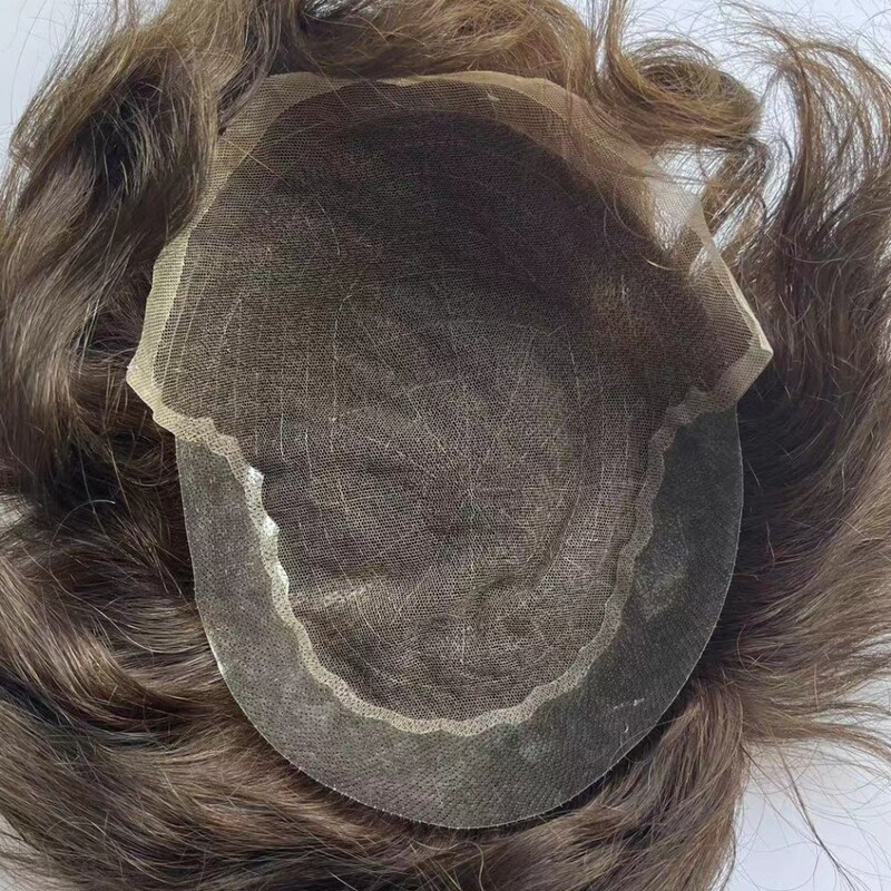 Men's wig Swiss net Q6 front lace invisible leather domestic craft export wig a generation of hair Men's wig Swiss net Q6 front lace invisible leather domestic craft export wig a generation of hair