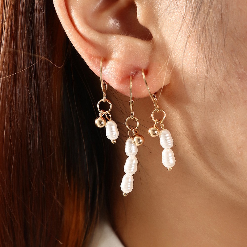small cute earrings pearl handmade