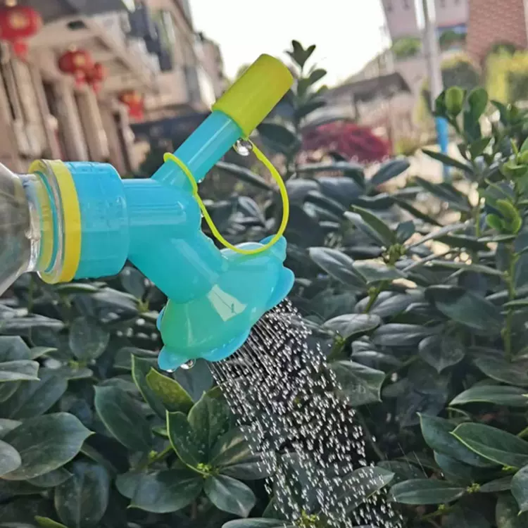 太阳花双头花洒喷头园艺饮料瓶灌溉工具盆栽浇水喷嘴园艺花洒喷头