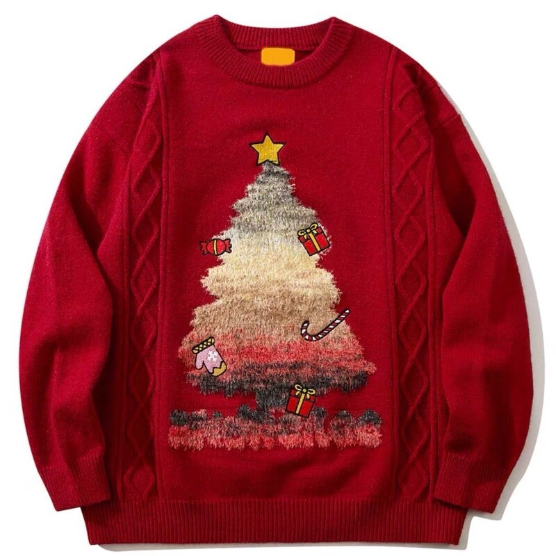 Christmas Couple Outfits, Autumn and Winter Styles, Super Nice 2025 New Year Red Sweaters, Christmas Outfits, New Year's Eve Sweaters