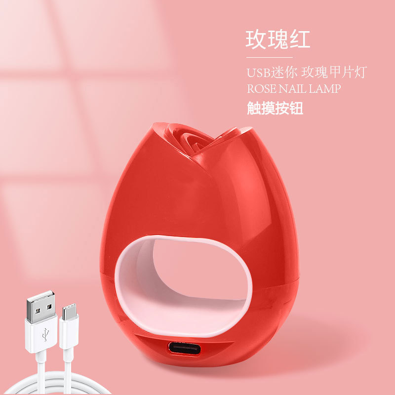 Mini máquina de terapia de uñas rosa lámpara portátil de terapia de luz tipo huevo una sola lámpara de uñas de secado rápido lámpara de horneado fábrica directa
