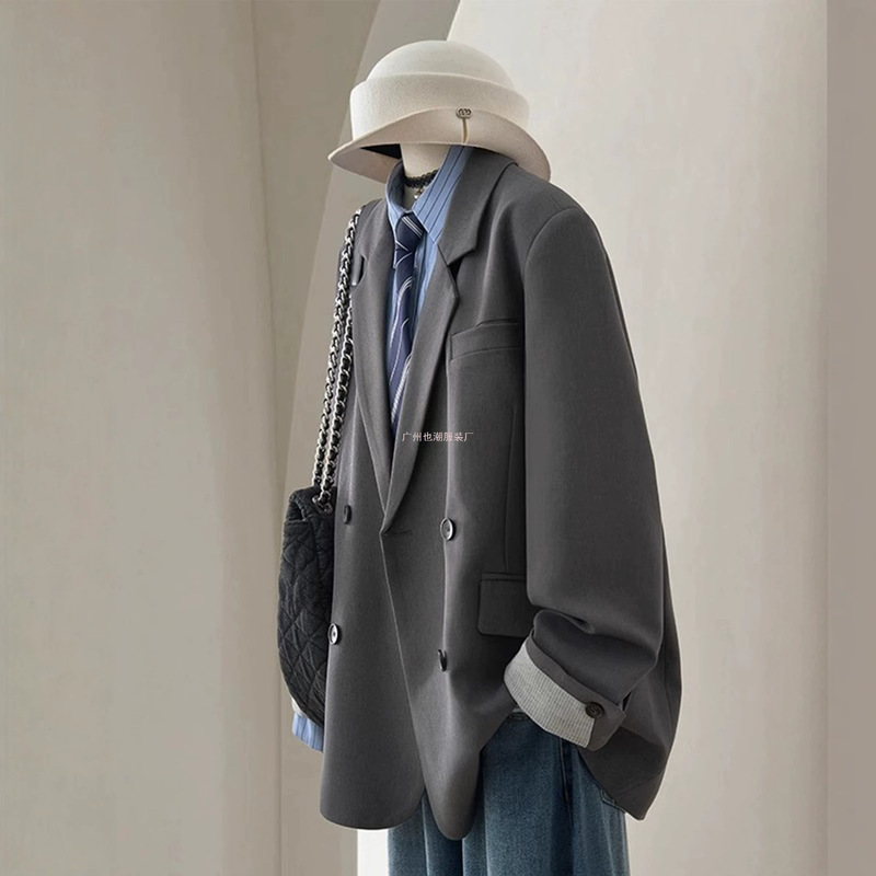 Gray Blazer for Women 2026 New Style Elegant Socialite High-End Casual Formal Wear Unique and Beautiful Small Suit